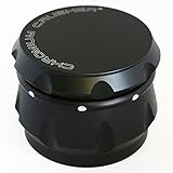 Chromium Crusher Drum 2.5 Inch 4 Piece Tobacco Spice Herb Grinder -Black