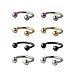 Ruifan 8PCS Assorted Colors Stainless Steel Body Jewelry Ball Eyebrow Ear Navel Belly Lip Piercing Bar Ring 16G 8mm