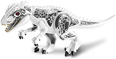 Sunworld Jurassic World Dinosaur Toy Figures Bricks CZP Tyrannosaurus Rex Building Dinosaur Toys (White)
