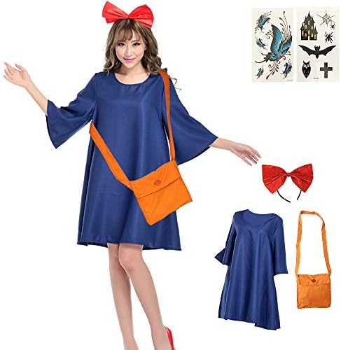 Thrive On 魔女の宅急便 キキ 風 コスプレ ワンピース ハロウィン コスチューム レディース ボディシール２枚