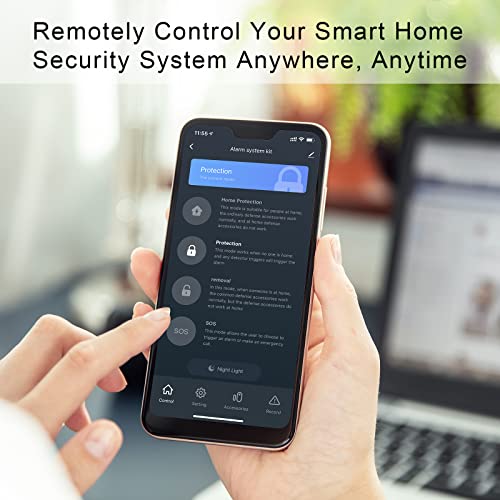 Somaita Wireless WiFi Smart Home Loudly Alert Security DIY Alarm Zigbee System Kit Compatible with Siri Alexa GoogleHome APP Control for Home Apartment Safe