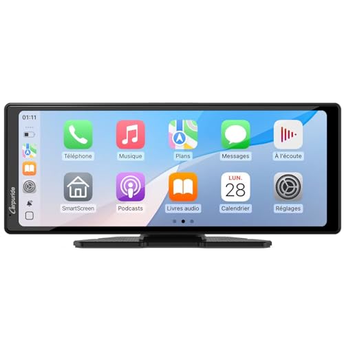 Portable Car Stereo, Carpuride V92 Wireless Carplay & Android Auto, 10.26 Inch 1080P HD Touch Screen Radio with BT 5.0, Mirror Link Support Truck RV Dash Mount