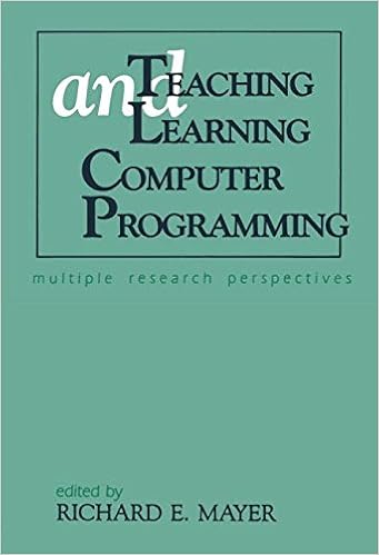 Teaching And Learning Computer Programming Multiple Research Perspectives Mayer Richard E 9780805800739 Amazon Com Books