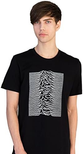Pulsar Artwork Used by Joy Division for The Unknown Pleasures Album Printed T Shirt - Minimal Black