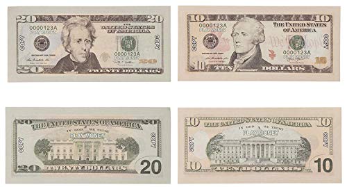 image for Budget Buddy Realisitic Pretend Play Money Set for Kids - 310 Two Side