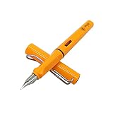 MengRan Fountain Pen / Roller Pen Colorful Fine Point Pen for Office & School Supplies (Orange, Fountain Pen)