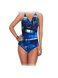 Miraclesuit Wrap Mad for Plaid Blues Tank Swimsuit (12)