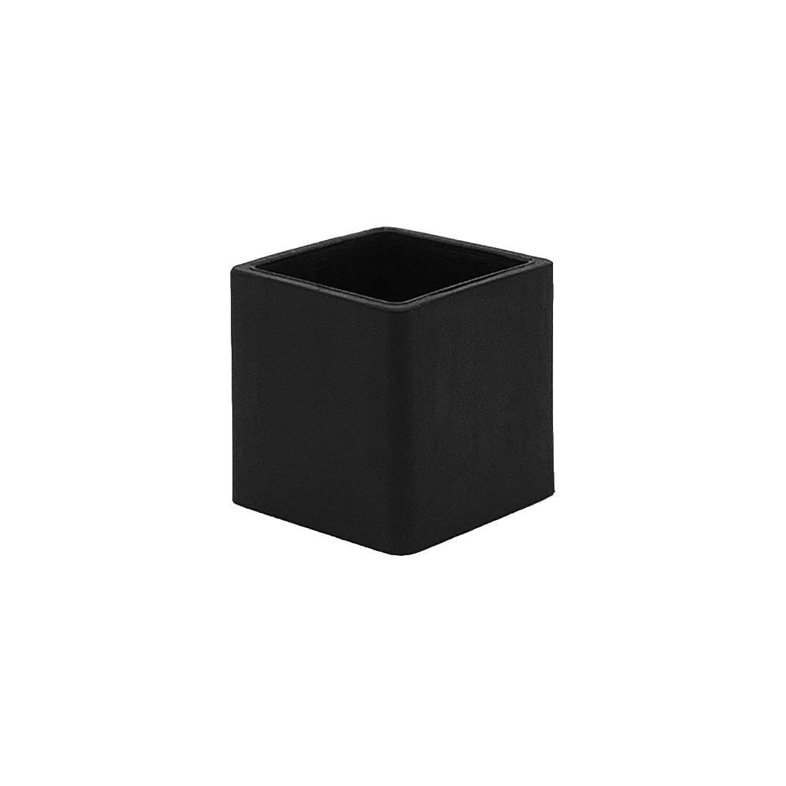 Flyshop Square Non-Marking PVC Tips Furniture Caps Chair Leg Floor Protectors 20 x 20 mm (13/16" x 13/16") Black 10Pcs