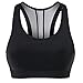 newlashua Sports Bras for Women High Impact Racerback Running Workout Yoga Bra 066 2XL Black