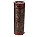 BQLZR Round Wooden Retro Vintage Wine Bottle Travel Storage Box Wine Bottle Case Holder Carrier