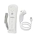 YORKING 2in1 Built in Motion Plus Remote and Nunchuck Controller with Silicon Case for Nintendo Wii, Wii U and Mini Wii - White