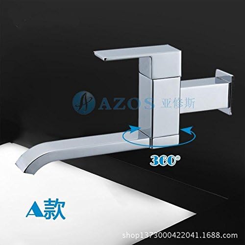 BL Modern retro In-wall Wall Mount Widespread Contemporary Waterfall Bathroom Sink Faucet ,Sink Faucet(Chrome plated solid brass)