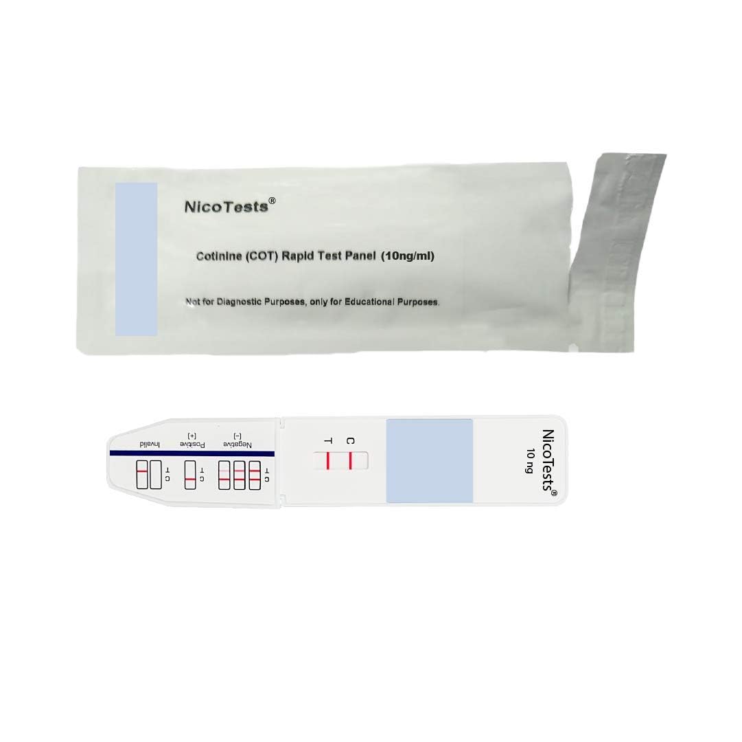 Most Sensitive Available - 10 ng - Nicotine Urine Test: 5 Test Package from NicoTests®