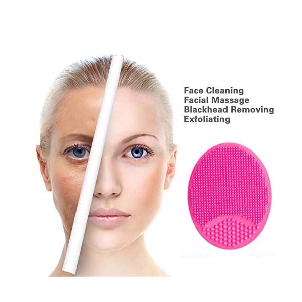 2-In-1-Facial-Cleansing-Brush-Silicone-Face-Mask-Brush-Silicone-Face-Scrubber-for-Anti-Aging-Skin-Cleanser-and-Deep-Exfoliator-Makeup-Tool-for-Facial-Skin-Care4PCS 4 In 1 Facial Cleansing Brush, Silicone Face Mask Brush Silicone Face Scrubber for Anti-Aging Skin Cleanser and Deep…