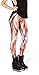 Jescakoo Women's Muscle Print Leggings Ankle Length Footless Tight Skinny Pants Small