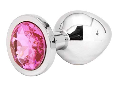 Handsome Cock Medium Pink Jewelled Butt Plug