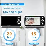 HelloBaby HB6550 Baby Monitor with Camera Night Vision 5in Screen 30H Battery view 2