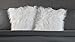 Chanasya Soft Shaggy Fuzzy Fur Long Mangolian Faux Fur Cozy Elegant Chic Decorative White Throw Pillow Cover Pillow Sham- White 2-Pack Throw Pillowcase 18x18 Inches (Pillow Insert Not Included)