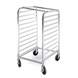 ARKSEN Commercial Kitchen 10 Tier Bun Pan Half Height Rack Sheet Aluminum w/Brake Wheels