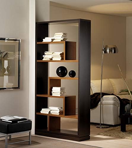 Sofamobili Etagere Bibliotheque De Separation Couleur Wenge Et Cerisier Contemporaine Lucien Amazon Fr Cuisine Maison