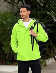 COOFANDY Men's Rain Jacket Waterproof Lightweight