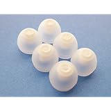 6 Clear White Large Replacement Eartips Buds Gels for Apple In-Ear Earphones with Remote and Mic MA850G/A/B