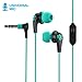 JLab JBuds Pro Signature Earbuds, Titanium 10mm Drivers, Music Controls, Universal Mic, Custom Fit with Cush Fins, Teal