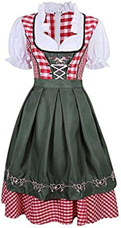 Women Oktoberfest Costume German National Style Costume Pink Dirndl Fancy Dress