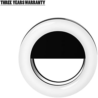 Selfie Ring Light,Newpoch 36 LED Bulbs Selfie Light,3-Level Brightness Rechargeable Battery Clip on Light for iPhone Samsung Galaxy Sony Motorala all Smart phone Tablet iPad Photogrphy Camera (Black)