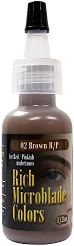 Rich Microblade Cosmetic Permanent Brow Makeup Brown R/P 1/2oz .5oz Tattoo Ink Color Skin Pigment Bottle