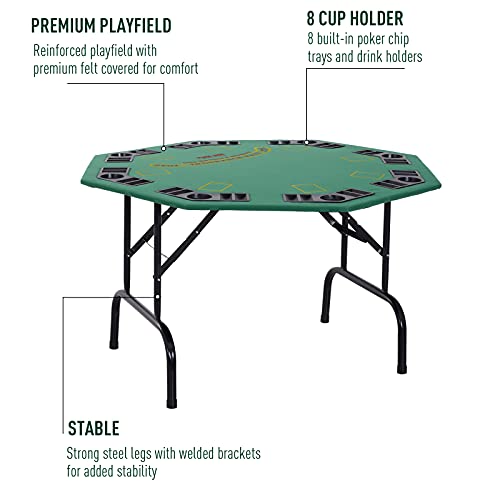 Soozier-47-8-Player-Folding-Octagon-Poker-Table-Blackjack-Poker-Game-with-Cup-Holders