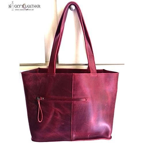 leather beach bag