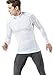 Tesla TM-MUT12-WHT_Medium Men's Mock Long-Sleeved T-Shirt Cool Dry Compression Baselayer MUT12