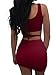GOBLES Womens Sexy Bodycon Cut Out Sleeveless Outfit Mini Club Tank Dress Wine Red