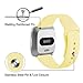 Hamile Wristbands Compatible for Fitbit Versa & Fitbit Versa Lite, Soft Silicone Sport Replacement Band Strap for Fitbit Versa Smartwatch, Small, Milk Yellow