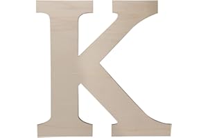 Focal20 Wooden Greek Letters, Unfinished 11 Inch Alphabet for DIY Crafts, Wood Letters Wooden Alphabets Letter Craft Pieces for DIY Display Decor (Κ) 12 Inch