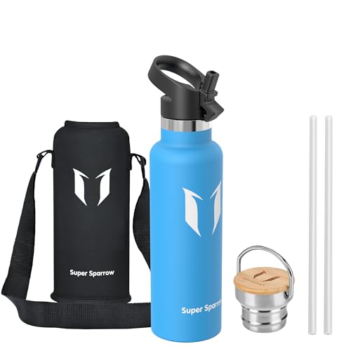 Botella Agua Acero Inoxidable - Botella Agua Niños - 620ml - Botella Termica Boca Estándar - Sin BPA, para Niños & Adultos, Deporte, Oficina, Yoga, Ciclismo