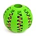 Idepet Dog Toy, Nontoxic Bite Resistant Toy for Pet Dogs Puppy Cat, Dog Pet Food Treat Feeder Chew Tooth Cleaning Exercise Game IQ Training Ball (Green)
