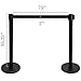 3-ft. Control Stanchions | Heavy Duty | Retractable 6.25 ft. Belt | Easy to Assemble | Perfect for Events & Parties|Black Pack of 1 Set
