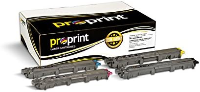 ProPrint (TM) 4-Pack Compatible Brother TN221 / TN225 (TN-221 / TN-225) Color Toner Cartridge Set for HL-3140w, HL-3170cdw, MFC-9130cw, MFC-9330cdw, MFC-9340cdw