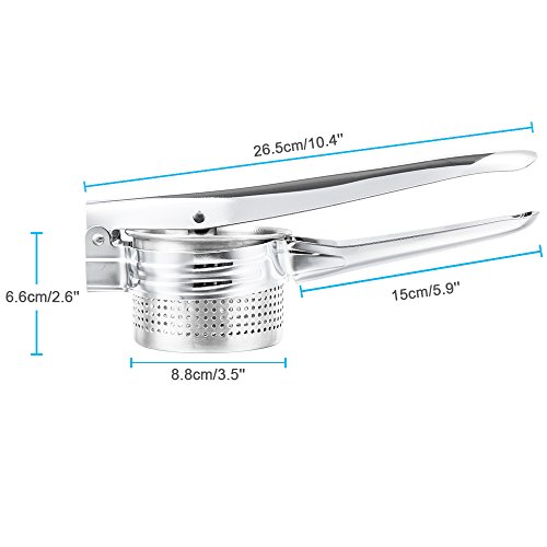 Siasky Stainless Steel Potato Ricer and Masher, Premium Food Presser for Making of Grapes, Lemon, Apples and Other Fruit Juices