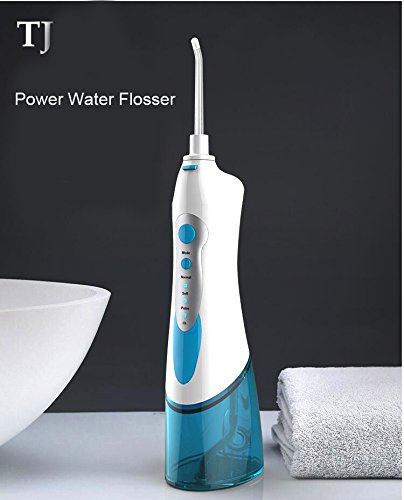Rechargeable Dental Irrigator for kit Cordless Oral Irrigator Portable Water Flosser with 4 Jet Nozzles 3 Modes,IPX7 Waterfroof. (blue) - Thumbnail 2