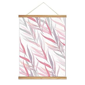 Hanging Poster NO Magnetic Wooden Framed, Colorful Leaves Fulfilled Home Wall Canvas Prints Decoration Ready to Hang - 18"x24" inches