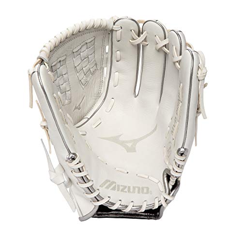 Mizuno GMVP1200PSEF8 MVP Prime SE Fastpitch Softball Glove 12", Right Hand Throw, WHITE-SILVER