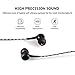 Youmoon Beryllium Diaphragm Stereo Earbuds in-Ear Sport Earphones Waterproof Headphones with Mic Control for Running, Compatible for Smartphone Stereo Bass with 3.5mm Jack (Black)