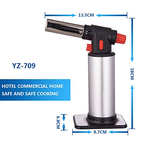 Butane Torch, Refillable Kitchen Torch Lighter, Fit All Butane Tanks
