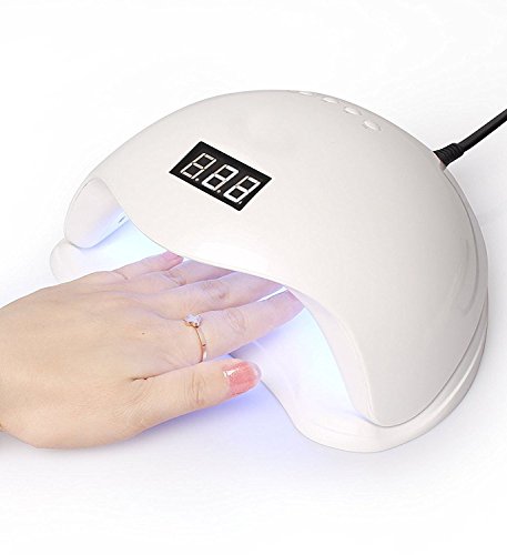 SUN5 48W UV LED Nail Lamp Professional Gels Bases Polishes, Nail Gels Curing Dryer Machine with 4 Timer Settings & Automatic Infrared Motion Sensor