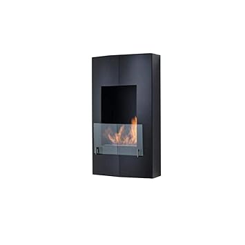 Hollywood Bio Ethanol Fireplace Stainless Steel Silver Wall