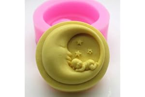 NINEXY Cute Sleeping Baby Silicone Mold Moon Shape Soap Mold For Soap Making Handmade Silicone Candle Mould DIY Cake Decorating Tool
