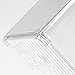 mDesign Deep Plastic Storage Organizer Container Bin, Office Organization for Filing Cabinet, Cupboard, Shelves, and Desk - Holds Notepads, Pens, Pencils, Highlighters, Ligne Collection, 4 Pack, Clear